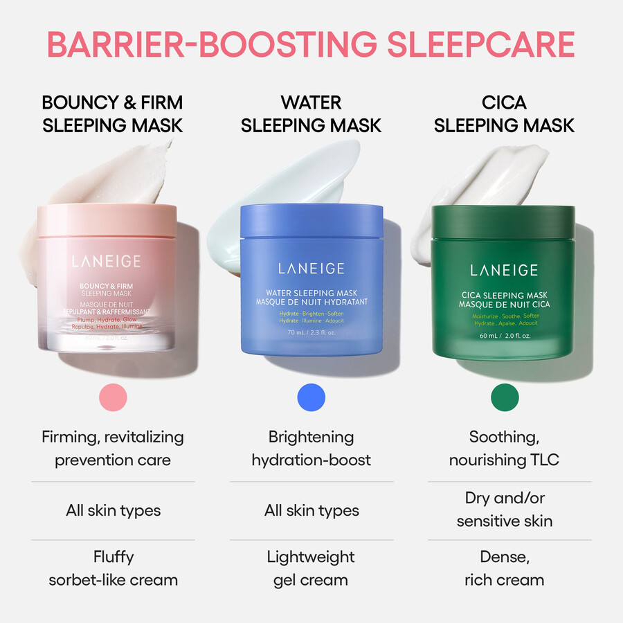 cica sleeping mask with centella asiatica for moisture barrier support